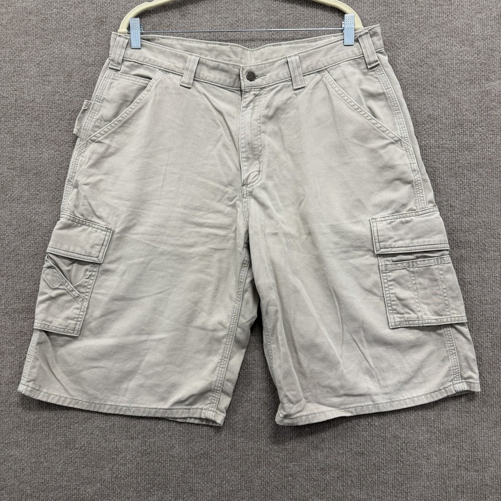 Carhartt Force Cargo Work Shorts Men's 36 Tan Cotton Regular Fit